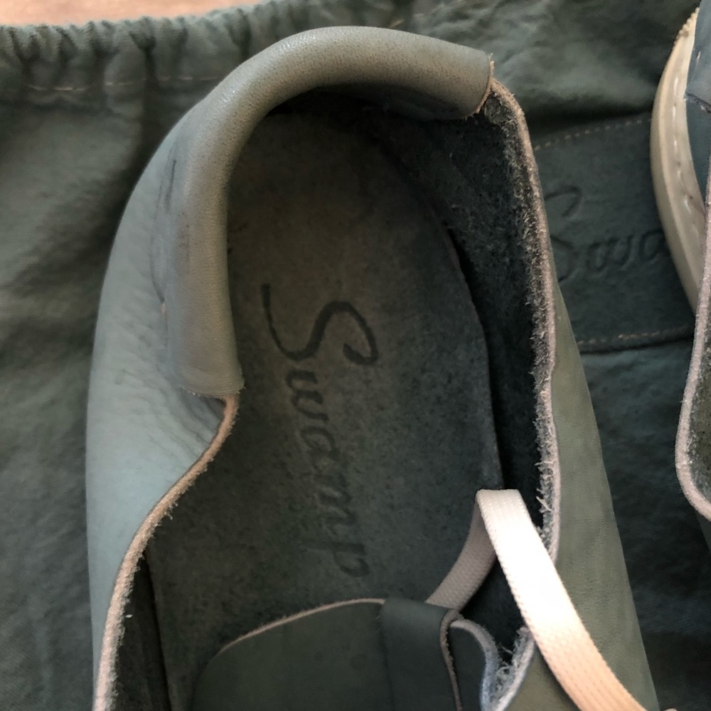 Men’s Swarm Blue Leather Sneaker - 8 - Picture 3 of 6